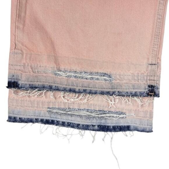 Zara Mid Rise Bootcut Jean Size 4 Pink Blue - Picture 10 of 11